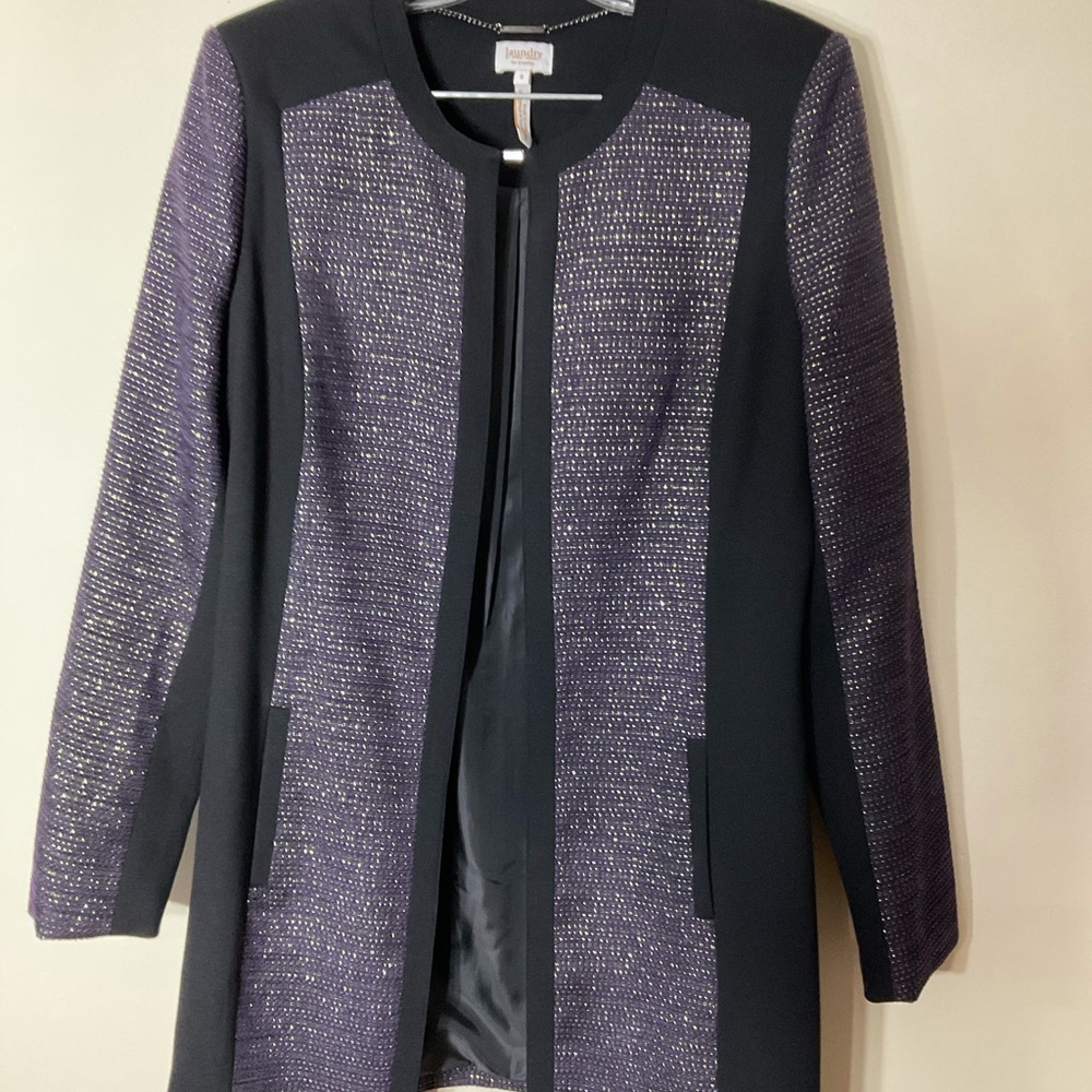 Long blazer new Laundry by shelli segal size 8